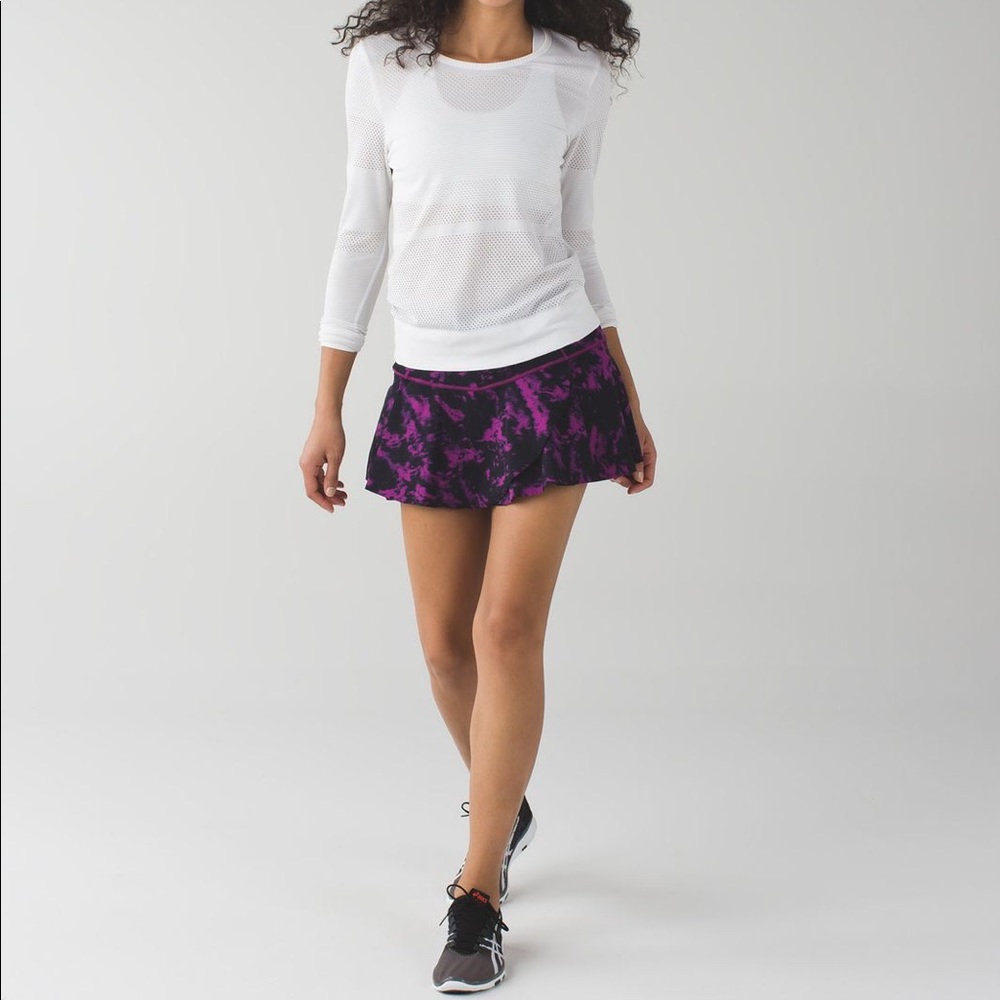Lululemon Tie Dye Running Skirt Purple Black 8